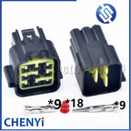 9 Pin black Automotive waterproof connector Motorcycle COP Ignition coil Wire Harness Plug FW-C-9F-B FW-C-9M-B With pins