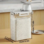 Household Rice Bucket, Insect Proof Sealed Storage Tank, Miscellaneous Grain Storage Box, Transparent Tape Measuring Cup Amagi