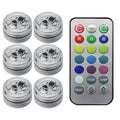 Mini Submersible LED Lights Small Underwater Tea Candles Waterproof with Remote Control for Vase Home Party Wedding Table Amagi