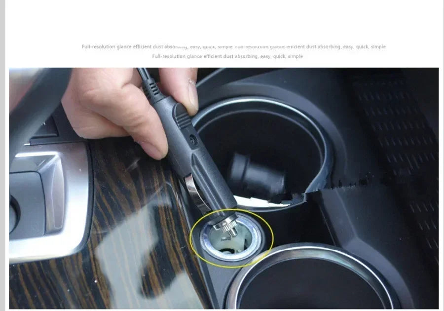 High-Suction 2-in-1 Wireless Car Vacuum Cleaner Wet/Dry Low Noise One-Click Dusting Rechargeable with Accessory Kit Accessories