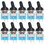 Mini Toggle Switch Waterproof Cap 2Pin 2 Position SPST ON OFF Latching Controller for Car Boat Marine Motorcycle Truck Dashboard