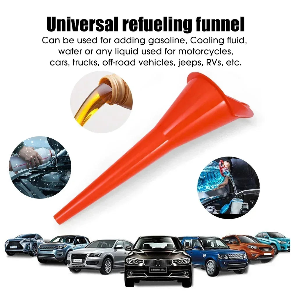 Car Long Stem Funnel Oil Fuel Filling Tools Anti-splash Plastic Oil Funnel Motorcycle Refueling Tools Auto Accessories Amagi