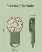 Creative Mini Handheld Small Fan USB Charging Portable 3 Speed High Wind Desktop Office Travel Pocket Fan Hangable Buckle Amagi