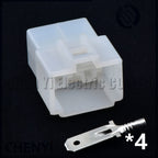 4 Pin 6.3 mm series male or female Automotive connector Motorcycle harness plug With pins