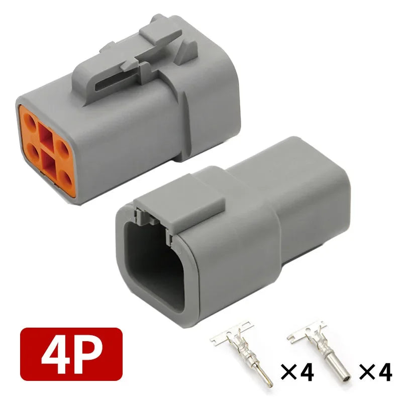 Deutsch DT/DTM/DTP/DTF Series Waterproof Connector 2-12Pin | Flange Mount for Automotive & Industrial Wiring Harness