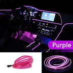1M/3M/5M USB LED Ambient Light For Car LED Panel Dashboard Neon Strip Interior Decorations Atmosphere EL Light Line Tube With