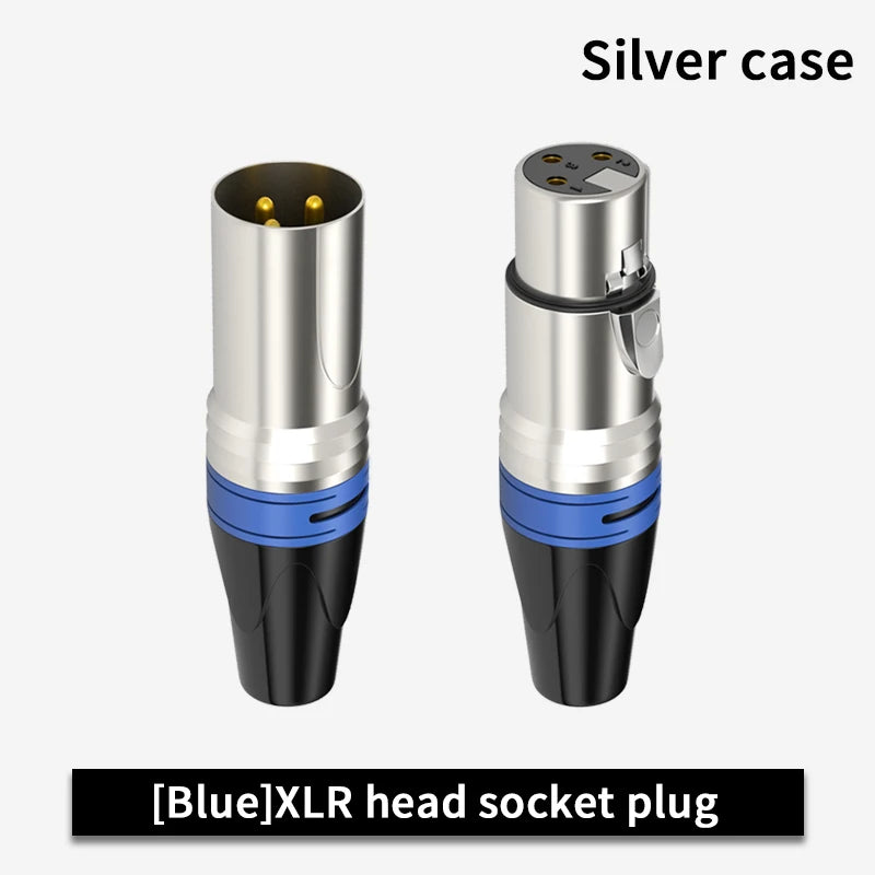 10 Set 3Pin XLR Color Head Pure Copper Pin Male and Female Audio Microphone Connector Canon Welding Plug Socket