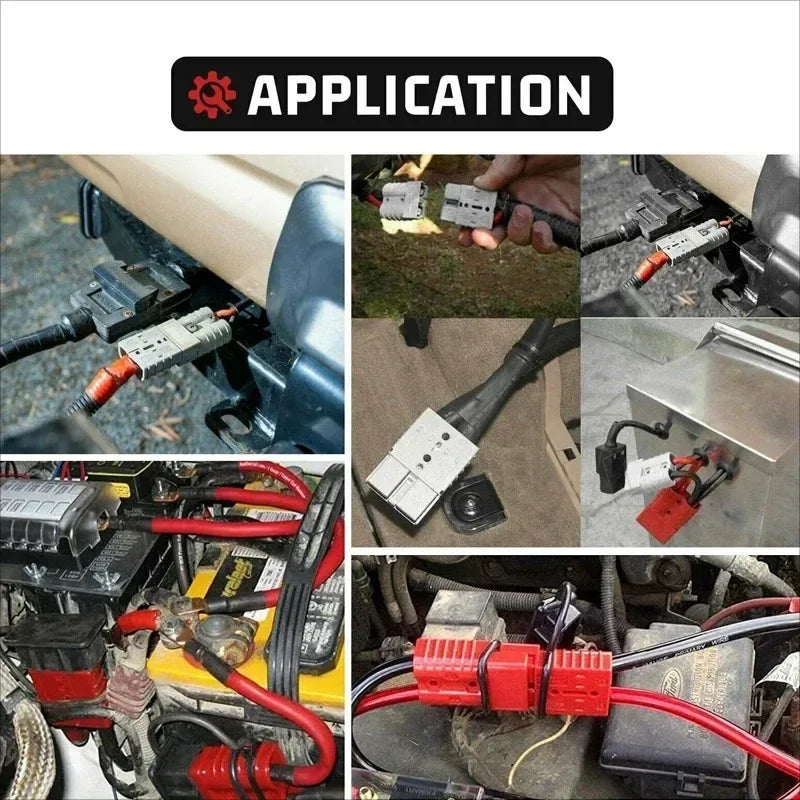 2PCS 50A 120A 175A 350A Battery Connector Plug 600V Quick Connect Disconnect Winch Trailer Forklift Wire Harness Power Cable Kit