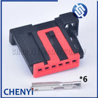 6 pin not waterproof female auto connector wiring harness plug car electric 1488752-1 1419607