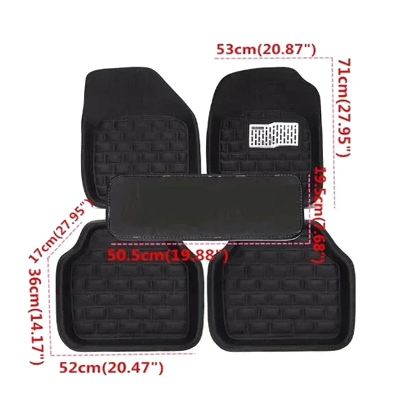 NEW Luxury Leather Car Floor Mats For Universality Foot Coche Accessories Carpets Waterproof Anti Dirty Amagi