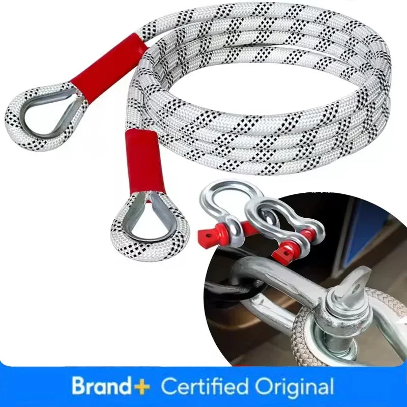 Car Tow Strap Rope Is Very Reliable Wear-resistant Offroad Can Tow 5-18 Tons of Rescue Rope Upgraded Version Which Amagi