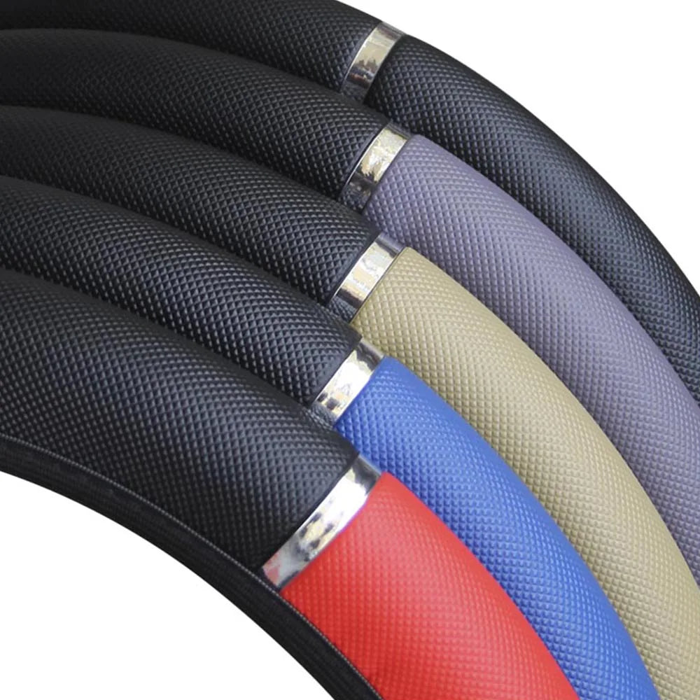 Universal Car Steering Wheel Braid High Quality Leather Anti-Slip 8 Color Car Steering Wheel Cover Car-styling Auto Accessories