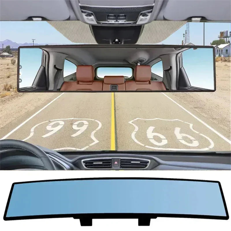 Universal Panoramic Convex Rearview Mirror, Interior Clip-on Wide Angle Rear View Mirror To Reduce Blind Spot Effectively Amagi