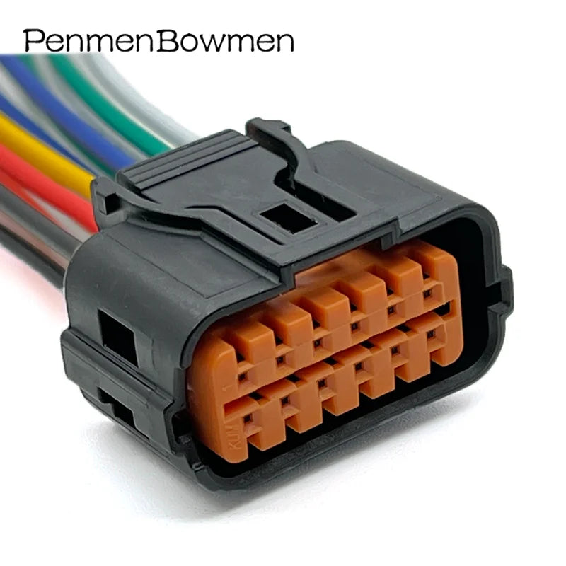 12 Pin Car Back View Camera Plug Wiring Harness Auto Waterproof Electrical Cable Connectors HP285-12021 for Hyundai SONATA KIA