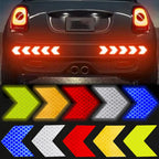 10pcs Car Reflective Arrow Sticker Safety Warning Sticker for Car Bumper Trunk Reflector Hazard Tape Car Styling Luminous Film