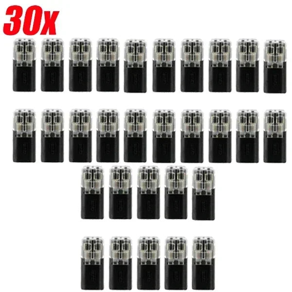 50-1Pcs 2 Pin Way Plug Wire Cable Snap Connectors Waterproof Electric Wire Double-Wire Plug-In Connector with Locking Buckle