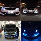 2Pcs Universal Car Led DRL Daytime Running Light Flexible 6SMD White Ice Blue Waterproof Driving Fog Bulb Styling DC 12V Tools