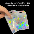 Colorful Laser Ziplock Bag Packaging Bags For Earring Jewelry Display Bags Pouch Gift Packaging Resealable Storage Bag Amagi