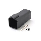 DT06-2S/DT04-2P Deutsch black connector Automotive waterproof wiring harness plug 12PB connector rubber shell with terminal