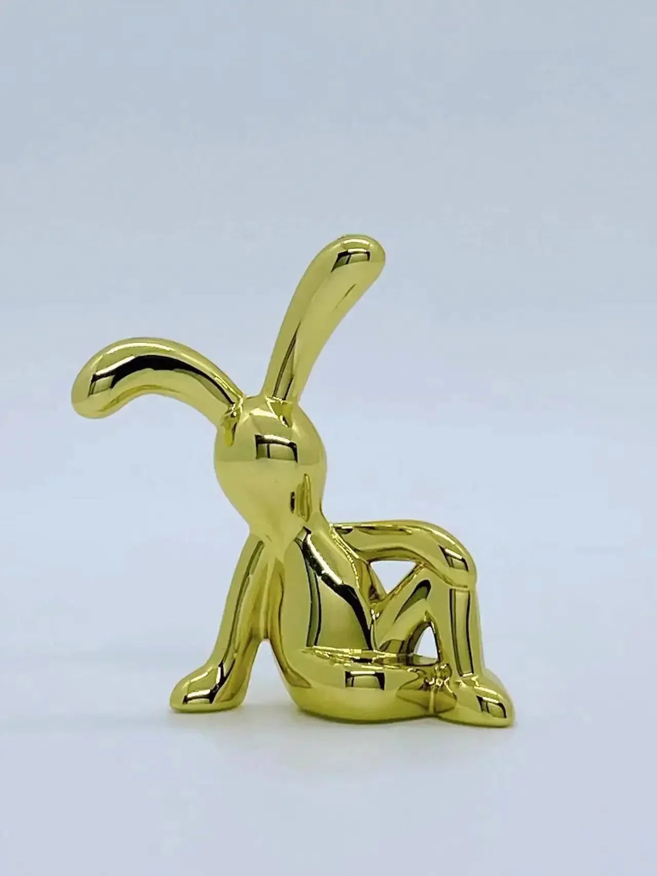 Rabbit Figurine Long-Eared Rabbit Statue Home Office Desktop Decoration Car Central Control Easter Bunny Art Ornaments Amagi