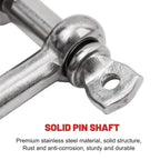 Stainless Steel D Ring Shackle HeavyDuty Ship Rigging Mooring Tow Recovery Clip Boat Vehicle Rope Chain Connector Metal Fastener