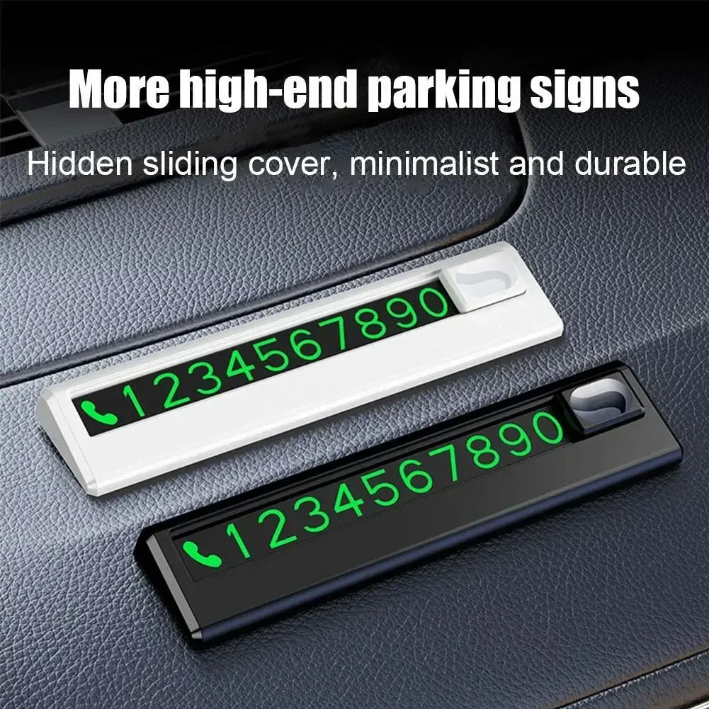 Car Park Stop Sign Universal Automobile Accessories Car Temporary Parking Card Phone Number Card Plate Telephone Number Amagi