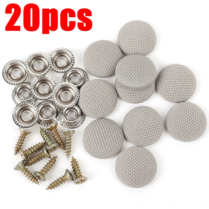 10/20Pcs Car Interior Roof Buckles Headliner Ceiling Cloth Fixing Screw Care Fabric Buckle Rivets Retainer Cap Repair Automotive