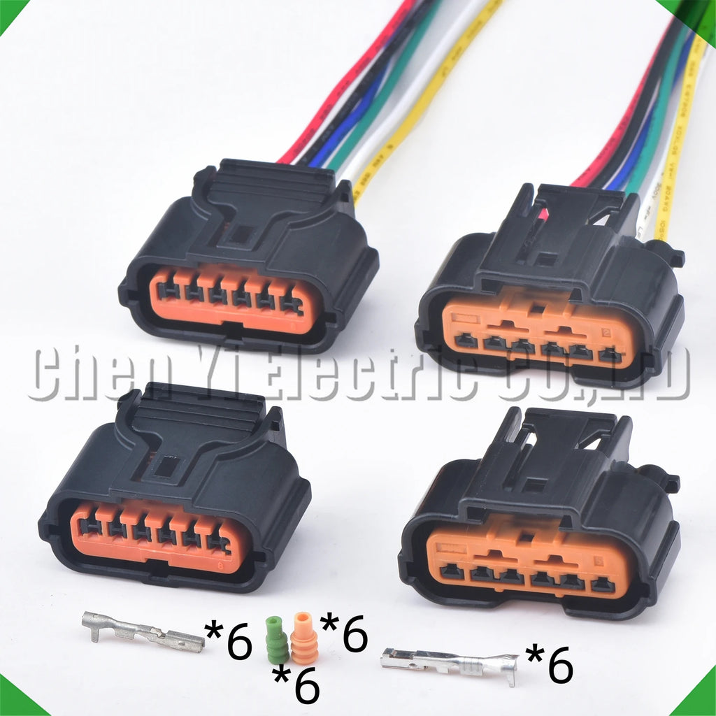 6 pin auto connectors reversing sensor radar wire harness plug hp086-06021 hp286-06021 ...