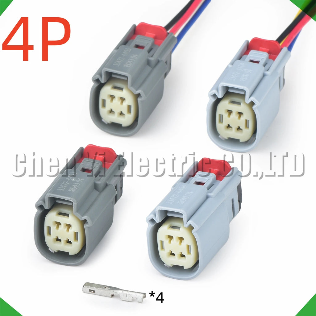 4 pin automotive connectors oxygen sensor wire harness plug 33472-4403 33472-4404 for f...