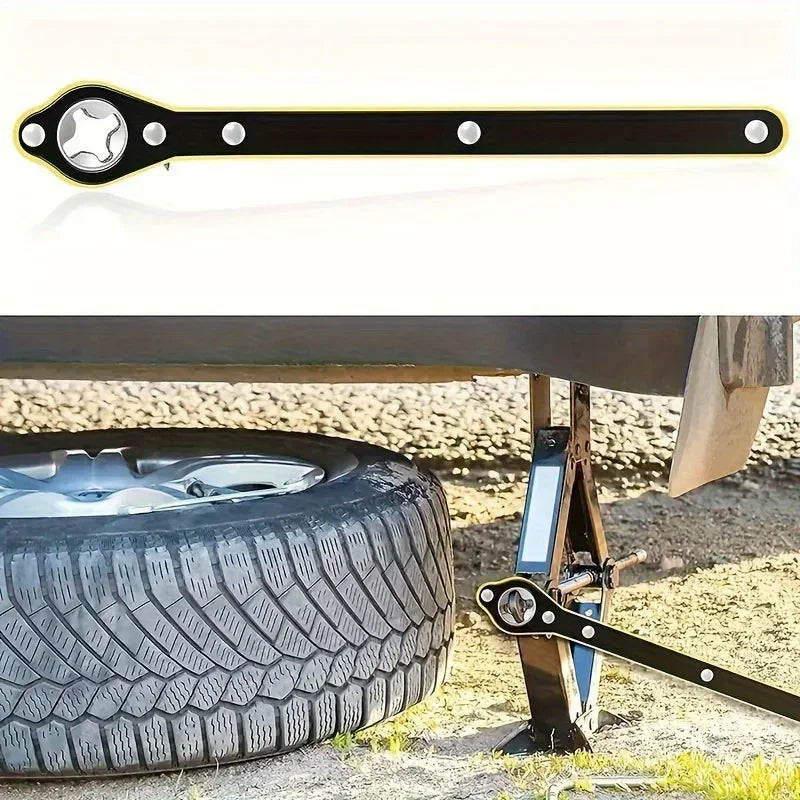 Auto Labor Saving Jack Cross Shaped Wrench Efficient Tire Changing Vehicle Tools Saving Car Scissor Ratchet Spanner Key Amagi