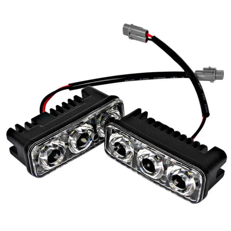 2pcs 3LED Car Work Light DRL Spotlight Super White High Power Waterproof Car Daytime Running Light Fog Lamp Driving Lamp