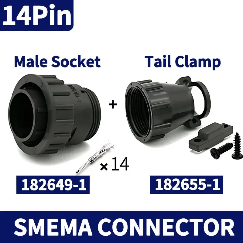 4/9/14 Pin AMP/TE Type CPC Connector, 182919-1 206153-1 182647-1, Circular Plug with Pins for SMEMA & Auto Sensor