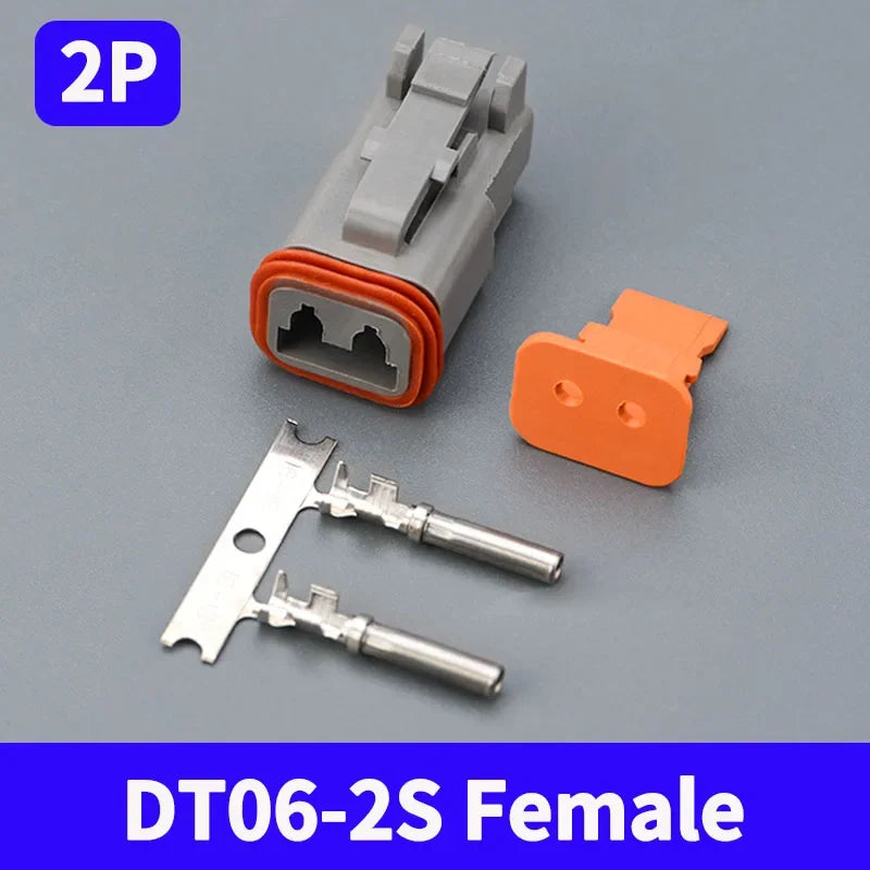 5/10/100 Sets Deutsch DT Series Waterproof Connector DT04-2P DT06-2S Male Female Docking Harness Plug 2P 3P 4P 6P 8P 12P Socket