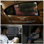 4pcs/set Universal Fit Car Window Sun Shades Premium Breathable Mesh Screen for Optimal Sun Protection and Privacy Covers amagi