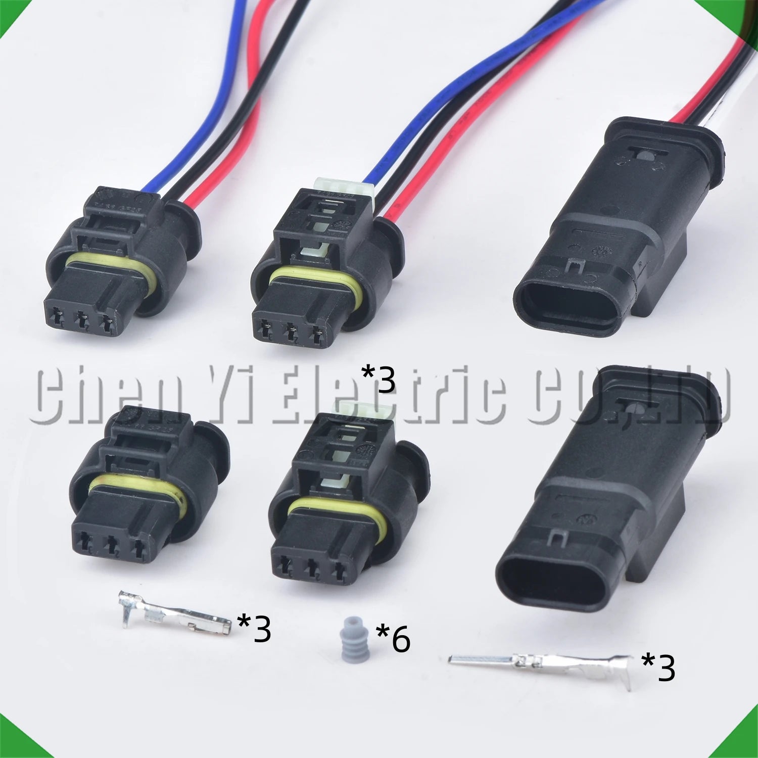 3-Pin Auto Connector Connector Automotive Connectors Reverse radar probe electric