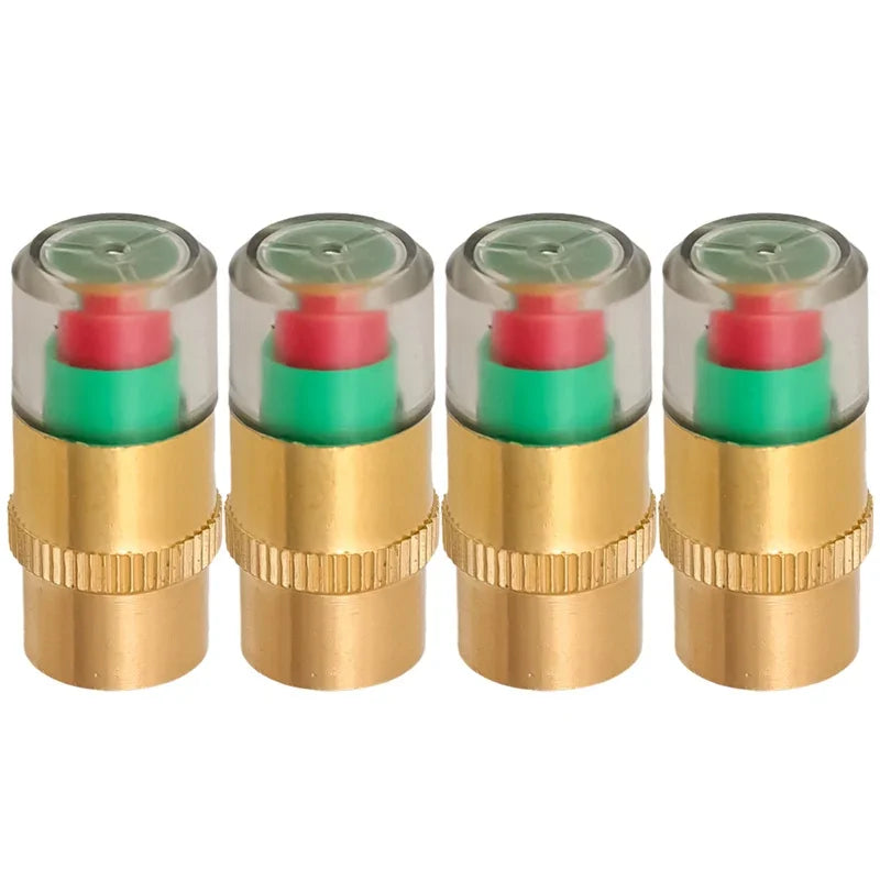 8/1pcs Motorcycle Car Tire Pressure Monitor Valve Cap Sensor Indicator Eye Alert Auto Tire Pressure Inspection Tool Tire Valve