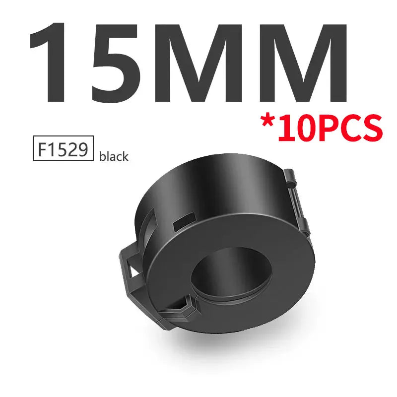 10PCS Snap Magnetic Ring Ferrite Filter For Cable Shield Removable EMC Inner Diameter 3.5MM 5/7/9/11/13/15MM Degaussing Filter