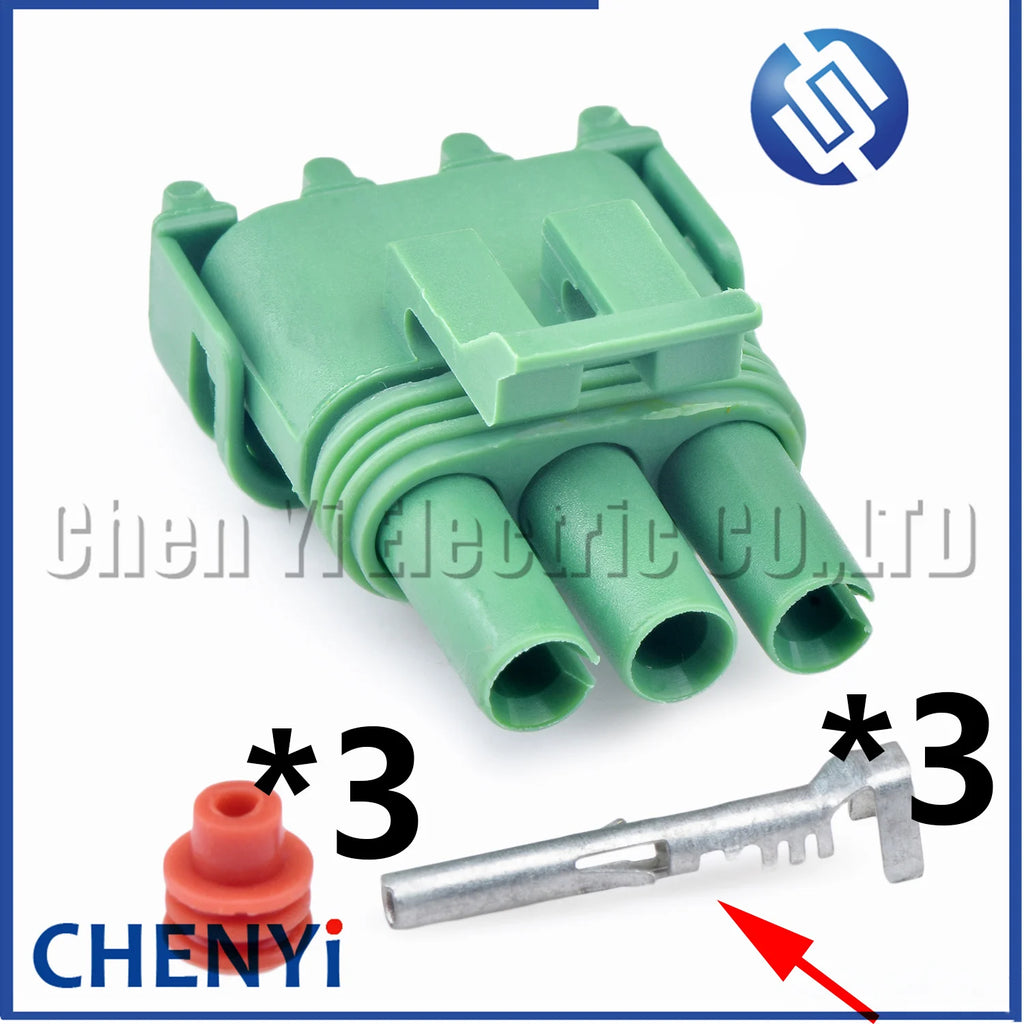 3 Pin green Automotive waterproof connector map Sensor Wire harness plug 12020403 with male or female Pins For GM