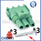 3 Pin green Automotive waterproof connector map Sensor Wire harness plug 12020403 with male or female Pins For GM