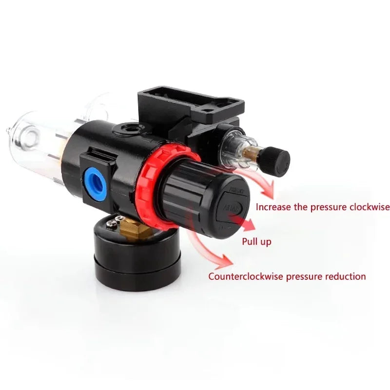 1/5/20 Sets AFC2000 1/4 Air Compressor Oil Water Separator Filter Regulator Trap with Pressure Reducing Valve for Airbrush