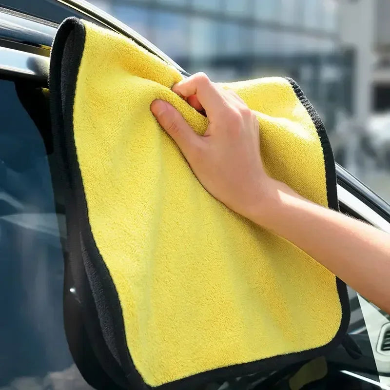 Car Wash Towels Cleaning Cloth Absorbent Dry Cloth General Purpose Microfiber Towel Thickened Yellow 30/40/60cm Amagi