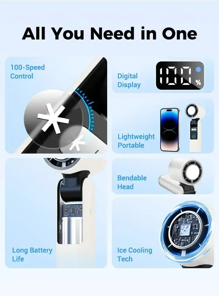 Outdoor Camping Fan With Speed Settings Battery Fan Portable Handheld Fan Mini USB Fan USB Powered Versatile Use Amagi