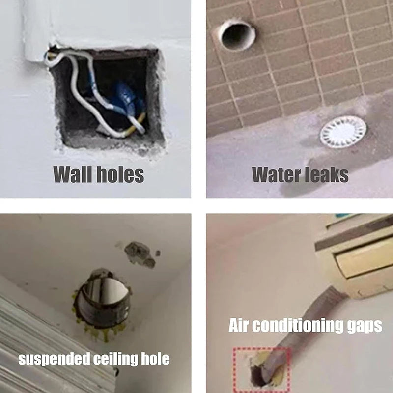 30g Wall Hole Sealant Waterproof Sealing Solid Glue For Sewer Pipe Wall Hole Repair Pipe Air Conditioning Hole Plugging Glue