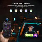 Devil Eyes LED Matrix Display Flexible Pixel Screen APP Controlled Scrolling Car Truck Window Light Panel Waterproof DIY Amagi
