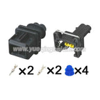 2PIN Waterproof 3.5mm Male Female Connector Water Tank EV1 Fuel Injector Nozzle Plug For VAG 1928402448 368354-1