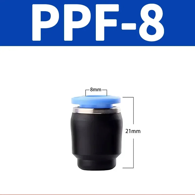 20/100/500/1000 PCS PP PPF Nylon Pneumatic Blanking Plug Hose Tube Push Fit Connector Air Line 4mm 6mm 8mm 10mm 12mm 16mm