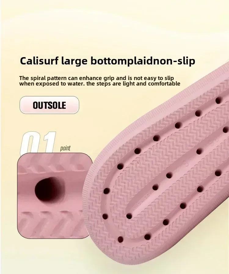 Men's Casual Simple Buckle Adjustable Eva One-Piece Double-Bar Flat Slip-On Slippers Suitable for Home and Outdoor Beach Sandals