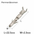 20 Pcs 2.3mm Automotive Brass Electrical Wiring Crimp Terminal Tin Plated Male Female Plug Round Pin