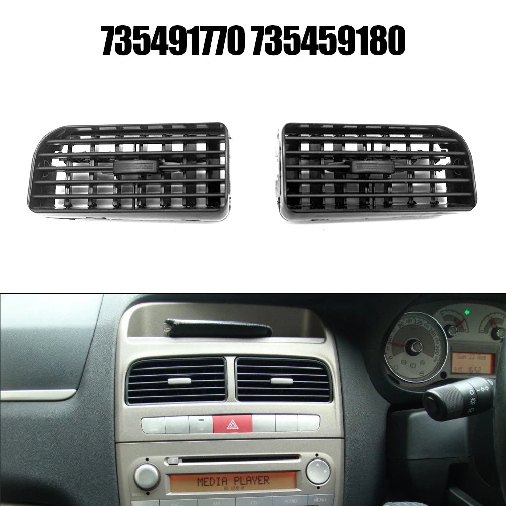 2pcs Center Air Vent Swivel Diffuser 735459180 For Fiat Linea Grande Punto For Doblo Car Internal Air Vent Grille Diffuser