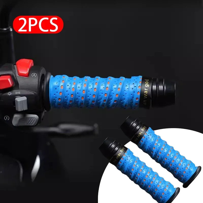 Ant-Slip Motorcycle Handlebar Tape Road Bike Bar Tape PU Handlebar Tape Soft Anti-Vibration Tape Bicycle Protection Straps Amagi